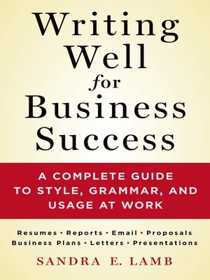 cover image of Writing Well for Business Success